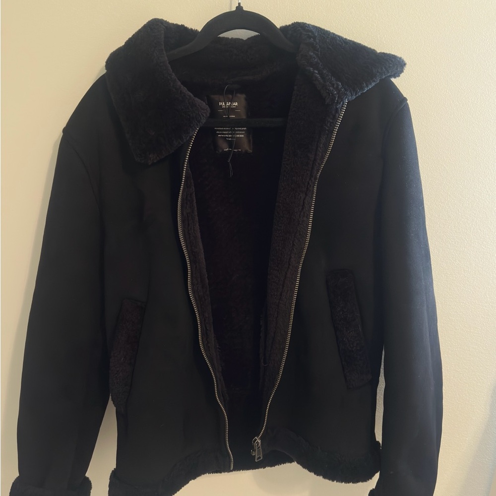 Pull&Bear Black Suede Jacket